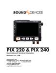 Sound Devices PIX 240 & PIX 220 Video Recorder