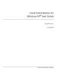 Vault Administrator for Windows NT User Guide