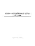 Intel(R) C++ Compiler for Linux* Systems User's Guide