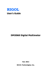 User's Guide DM3068 Digital Multimeter