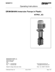 BA6910 Operating Instructions BRINKMANN Immersion Pumps in