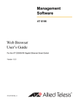 Management Software Web Browser User's Guide