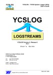 User's Guide YCSLOG - YCOS - Yves Colliard Software GmbH