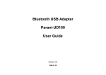 Bluetooth USB Adapter Parani-UD100 User Guide
