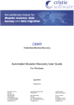 Automated Disaster Recovery User Guide