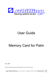 User Guide Memory Card for Palm - Schilling Marking Systems GmbH