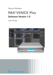 VENICE Play Software User Guide (Version 1.0)