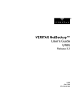 VERITAS NetBackup™ User's Guide UNIX