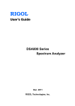 User's Guide DSA800 Series Spectrum Analyzer