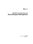 QAD 2007 User Guide Volume 8A: Service Support Management