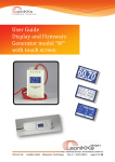 User Guide Display and Firmware Generator model &ldquo;W&ldquo; with touch