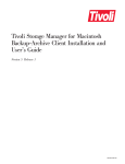 Tivoli Storage Manager for Macintosh Backup-Archive Client