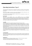 Operating instructions: Type S