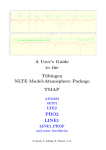 A User's Guide to the Tübingen NLTE Model