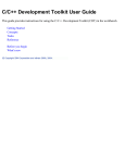 C/C++ Development Toolkit User Guide