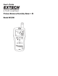 User's Guide Pinless Moisture/Humidity Meter + IR Model MO290