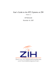 User's Guide to the HPC-Systems at ZIH