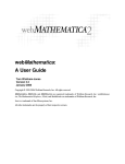 webMathematica: A User Guide