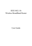 IEEE 802.11b Wireless BroadBand Router User Guide
