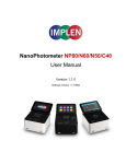 NanoPhotometer C40/N50/N60/NP80 User Guide