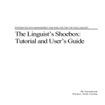 The Linguist's Shoebox: Tutorial and User's Guide