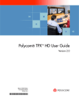 Polycom TPX HD User Guide, Version 2.0