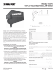 Shure UA870 User Guide (English, French, German, Spanish, Italian)