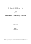 A User's Guide to the Lout Document Formatting System