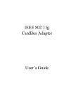 IEEE 802.11g CardBus Adapter User's Guide