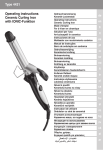 Type 4431 Operating instructions Ceramic Curling Iron with