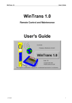 WinTrans 1.0 User's Guide