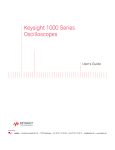 Keysight 1000 Series Oscilloscopes User's Guide