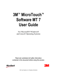 3M™ MicroTouch™ Software MT 7 User Guide