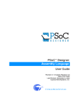 PSoC™ Designer: User Guide Assembly Language