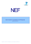 NEF User's Guide for Coordinators and Participants