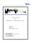 User Guide for CSR1000/1 Development kits