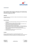 Microsoft MOC-10135 Configuring, Managing and Troubleshooting