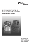 Operating instructiOns for flow meters of the product line “Vs in