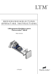 BEDIENUNGSANLEITUNG OPERATING INSTRUCTIONS