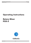 Operating Instructions Rotary Mixer POX-S