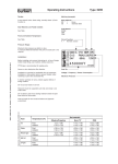 Operating Instructions Type 0290