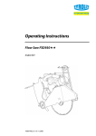 Operating Instructions Floor Saw FSD930