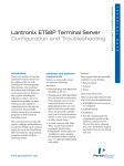 Lantronix ETS8P Terminal Server - Configuration and Troubleshooting