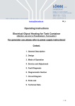 Operating Instructions Electrical Glycol Heating for Tank Container