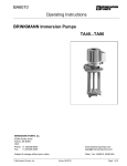 BA6010 Operating Instructions BRINKMANN Immersion Pumps