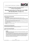 Operating Instructions for Electronic Lock E4000 with Opening Delay