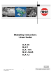 Operating instructions Linear feeder SLK 05 SLK 1 SLK - N 6