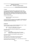 Operating Instructions for the S - SW 3 Capacitive Threshold Switch