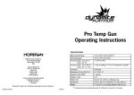 Pro Temp Gun Operating Instructions