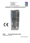 Installation and Operating Instructions PDR Power Distribution Rack